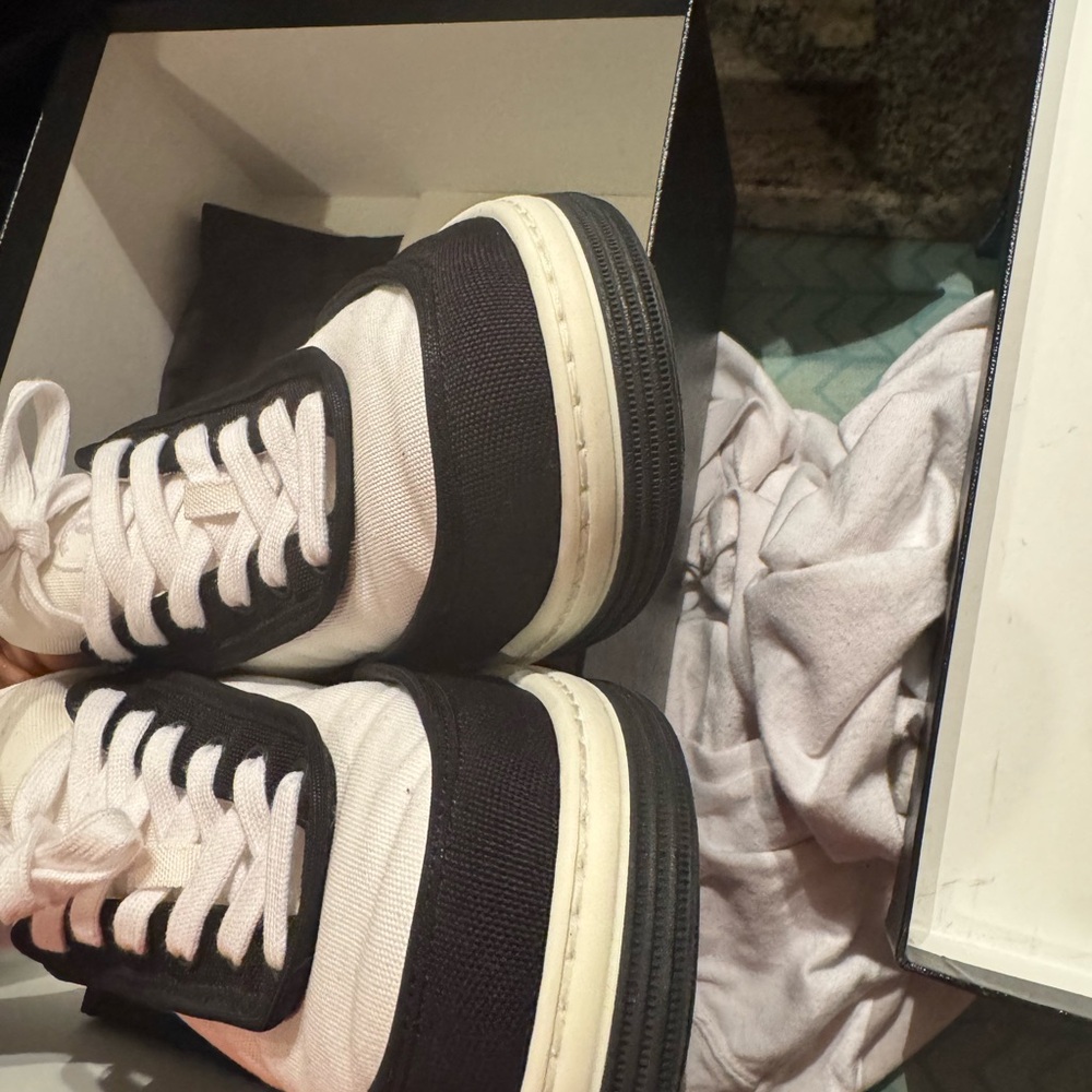 Chanel Black and White Sneakers - Picture 10 of 10